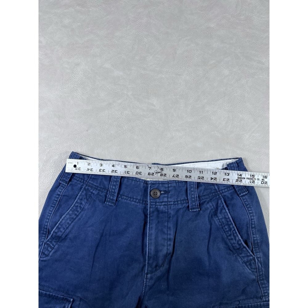 Y2K Abercrombie And Fitch Cargo Shorts Size 28 Blue Vintage Pockets - Picture 5 of 7